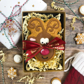 Deluxe Reindeer Biscuit Gift Box