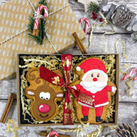 Christmas Santa & Reindeer Gingerbread Gift Pack Duo